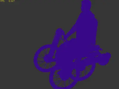 Electric wheelchair 3D model