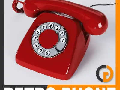 Retro Telephone - Heraldo 3D model