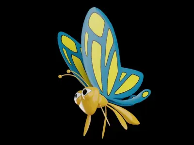 Butterfly 3D model 2