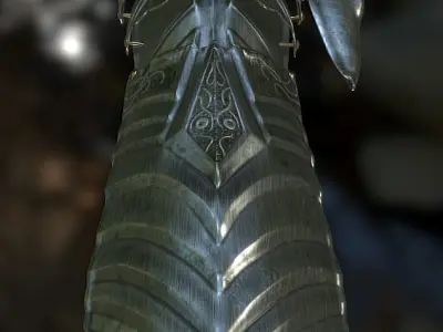 Ornamented Gauntlet Low-poly 3D model