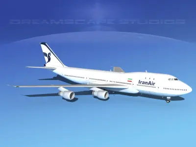 Boeing 747-100 Iran Air 3D model