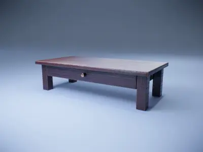 Vintage table Low-poly 3D model
