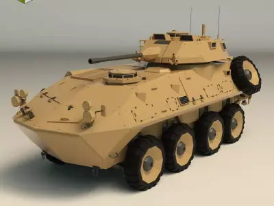 Low Poly Tank 05 Low-poly 3D model