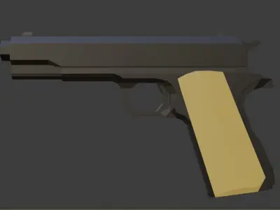 Low Poly Colt-m1911 pistol Low-poly 3D model