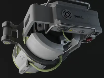 Neurotoxic grenade Low-poly 3D model