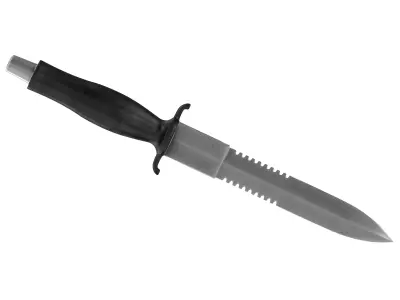 battle knife v4 3D model