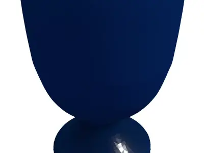 Antique Blue and White Porcelain Goblet Low-poly 3D model
