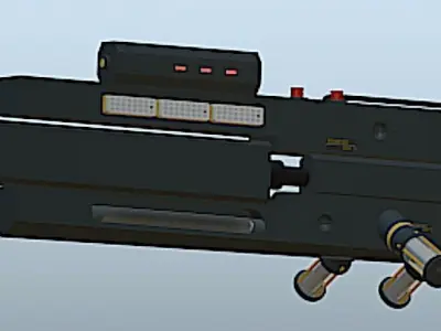 Tironea Gabriel - Hornet Railgun - High Poly Free 3D model