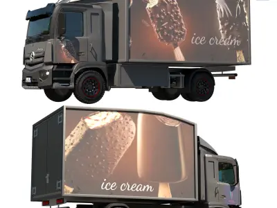 ice cream truck 3D model purchase