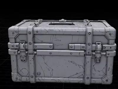 Game Ready Loot Crate 3D Model Industrial Bg Scene Low-poly 3D model