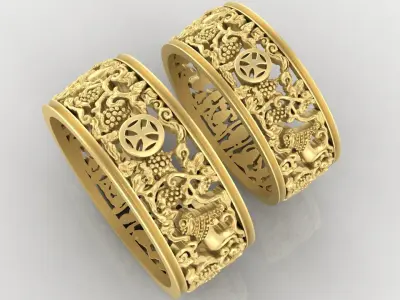 Georgian Rings 3D print model