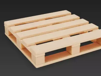 Stylized Industrial Wooden Pallet 3D Model 3D Model Low-poly 3D model