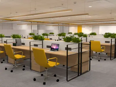 Modern Office Interior 3D model buy