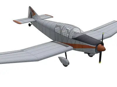 Jodel D140 Mousquetaire Low-poly 3D model