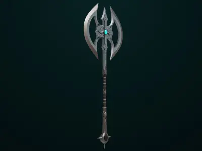 Battle Axe 07 All PBR Unity UE Textures Included Low-poly 3D model