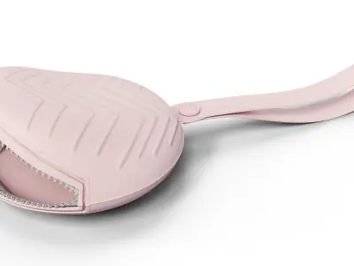 Zipper Baby Dummy Case Pink Open 3D model