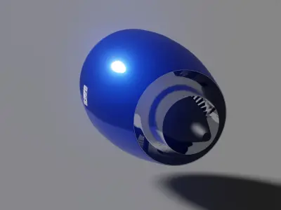 Aircraft engine 3D model
