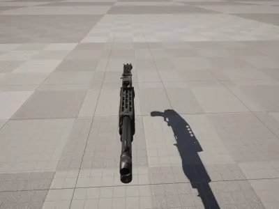 shotgun Model and Textures Low-poly 3D model Low-poly 3D model