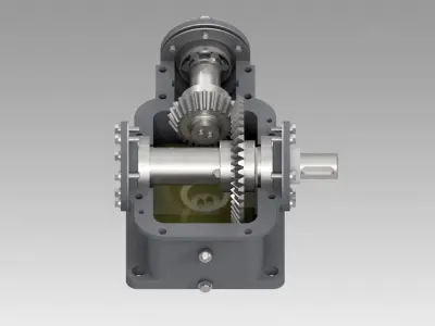 Gearbox single conical 3D model