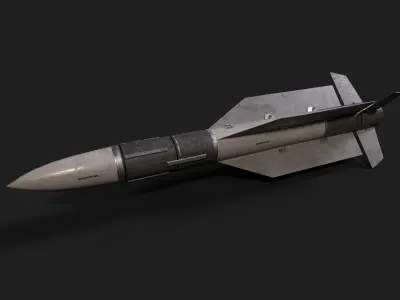 aa9 r33 air to air missile Low-poly 3D model