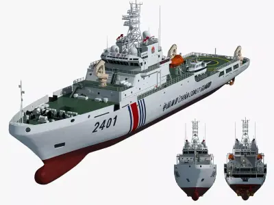 China Coast Guard 2401 Ship Maritime Law Enforcement Official 3D model