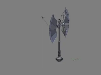 Simple model 3 axe Free low-poly 3D model