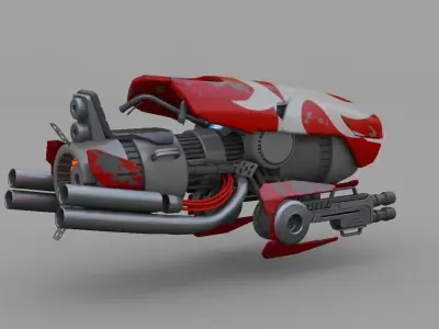 sci-fi scooter 3D model