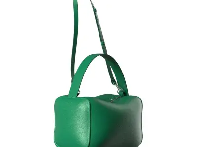 Green Leather Tote Bag 3D model