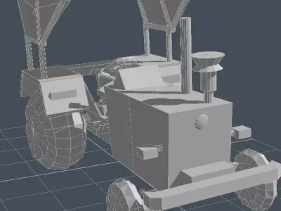 A Tractor with canopy 3D model