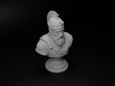 Slavic Warrior Bust Chess 3D print model purchase