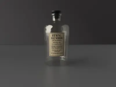 Antique Laboratory Distillation Set Low-poly 3D model