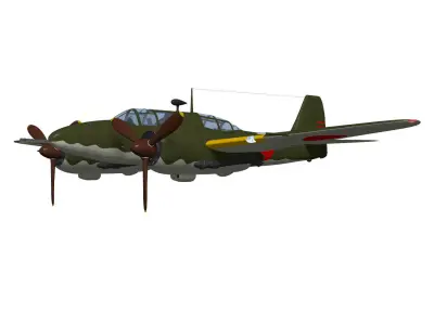 Kawasaki Ki102 kou 3D model