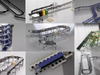 Conveyor Belt Ultimate Bundle 3D Model Pack