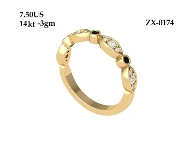 Wedding Ring  3D print model 103