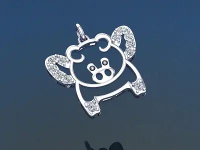 Pig pendant  Free 3D print model