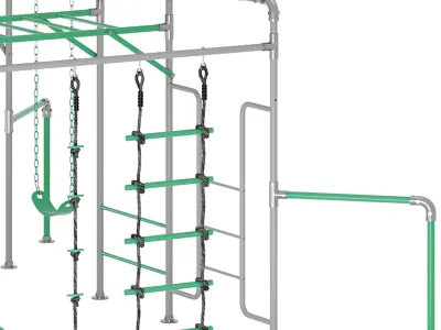 JUNIOR JUNGLE KAKADU MONKEY BARS 3D model