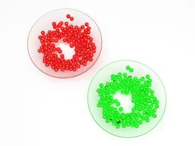 Red and Green Caviars 3D model