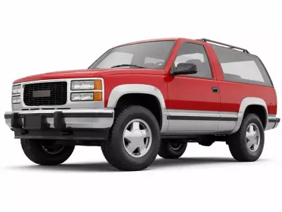 Vintage Full Size 2 Door SUV 3D model