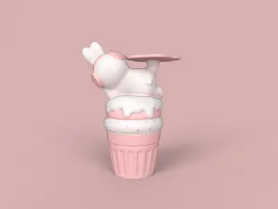 Home Cute Bunny Ornament 3D model