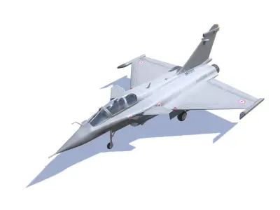 Rafale Jet Fighter Aircraft Low-poly 3D model