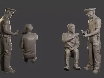 Male Slovac Traffic Police STP 004 3D print model