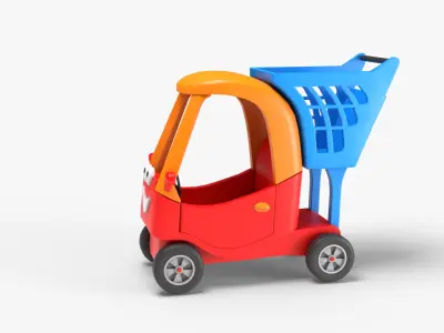Shopping Cart Low-poly 3D model purchase