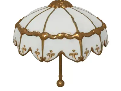 Elegant Victorian Parasol 3D Model Low-poly 3D model