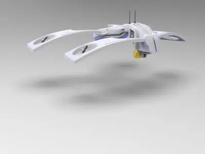 3d Drone sci-fi 3D model