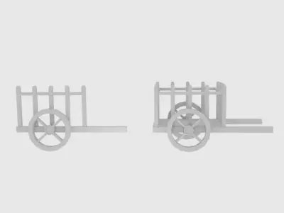 Leslie Cart Low-poly 3D model