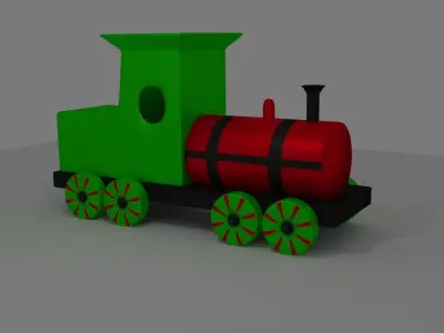 Toys train Free 3D model