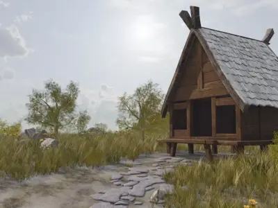 Village In Nature 3D model