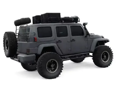 Heavy Duty Off-Road 4x4 SUV Jeep Expedition Vehicle 3D model