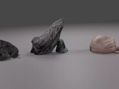 Rocks 3d model three 3D model