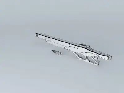 55 mm Anti-Materiel Sniper Rifle Free 3D model